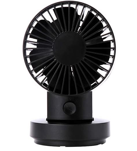 3 Speeds Dual Blades Rechargeable Desktop Cooling Fan Feelt