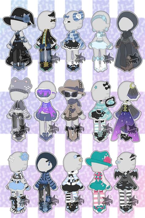 Blue Outfit Adopts 315 Open~ By Horror Star On Deviantart Blue Outfit Art Clothes