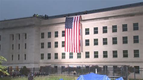 Pentagon Unfurls Flag To Mark 911 Attacks