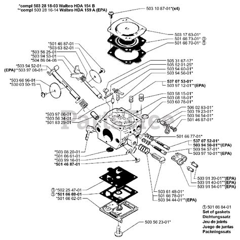 Husqvarna Epa Husqvarna Chainsaw Carburetor Parts Parts