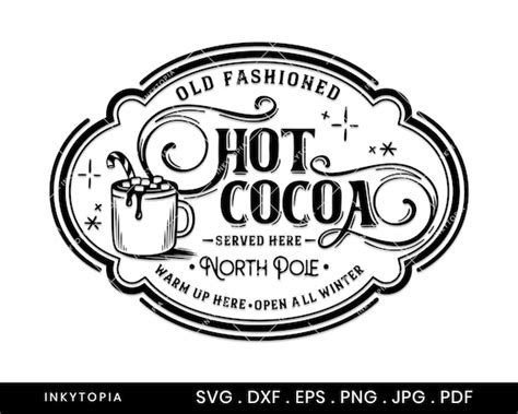 Hot Cocoa Bar Sign Cut File For Cricut And Silhouette Hot Cocoa Svg Png Hot Chocolate Bar Decor