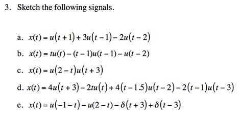solved sketch the following signals a x t u t 1