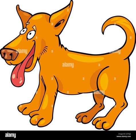 Cartoon Illustration Of Funny Puppy Stock Photo Alamy