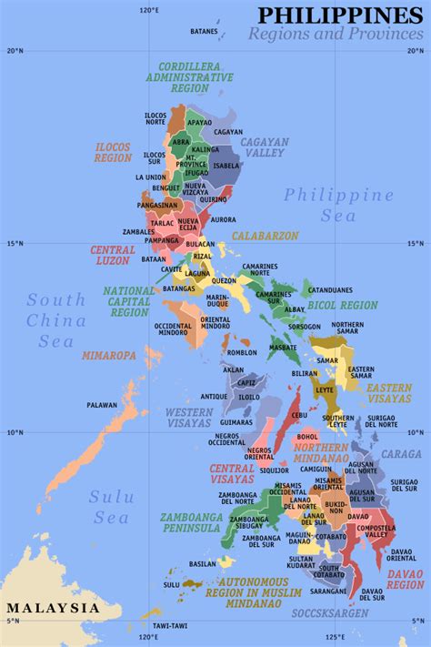 Maps Of The Philippines Regions And Provinces