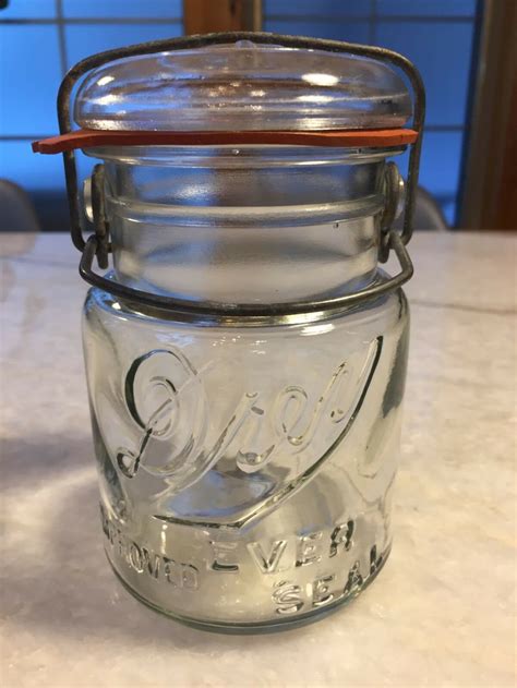 Antique Drey Wire Canning Jar With Unique Glass Side Hinge Etsy