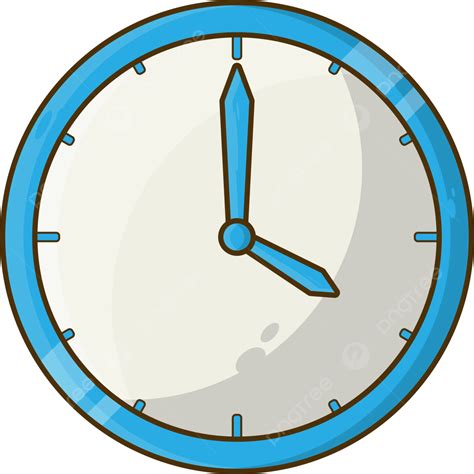 Vektor Ilustrasi Jam Biru Jam Ilustrasi Waktu Png Dan Vektor Dengan