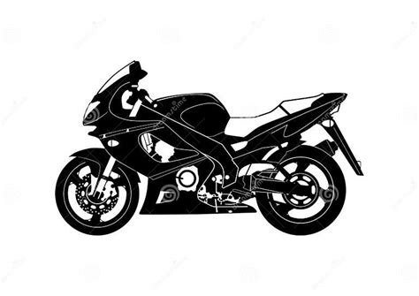 Silhouette Of A Modern Racing Motorcycle Stock Vector Illustration