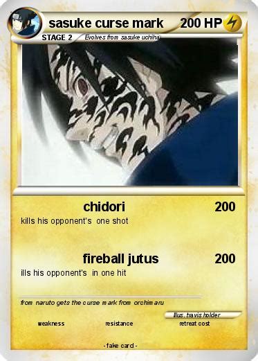 Pokémon Sasuke Curse Mark 41 41 Chidori My Pokemon Card