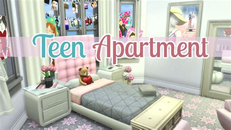 The Sims 4 Speed Build Girly Teen Apartment Youtube