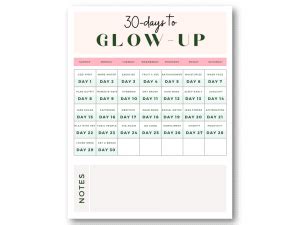 How To Glow Up Glow Up List Free Printable Planner 2021 Stay At