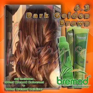 Bremod Dark Golden Brown Performance Hair Color Ml With Oxidizing Cream Ml Shopee