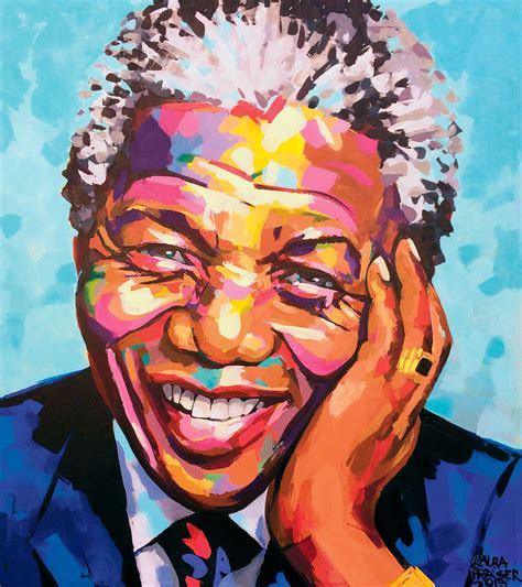 Nelson Mandela Acrylic On Canvas In 2021 Nelson Mandela Art