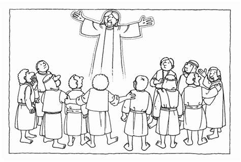 Ascension Of Jesus Coloring Pages Ascension And Pentecost Sunday