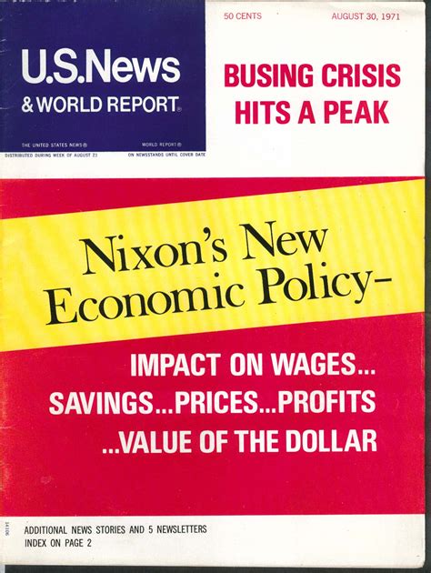 Us News And World Report Nixon Economic Policy Japan 830 1971