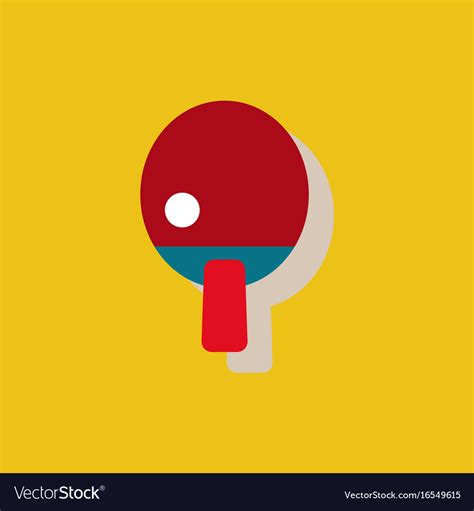 Ping Pong Table Tennis Icon In Sticker Style Vector Image