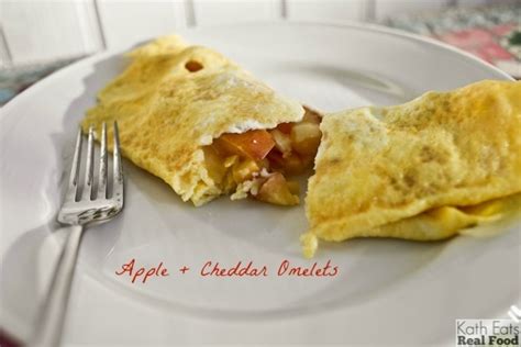 Apple Cheddar Omelets Kath Eats Real Food