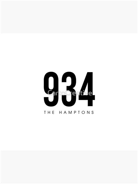 The Hamptons Ny 934 Area Code Poster For Sale By Cartocreative