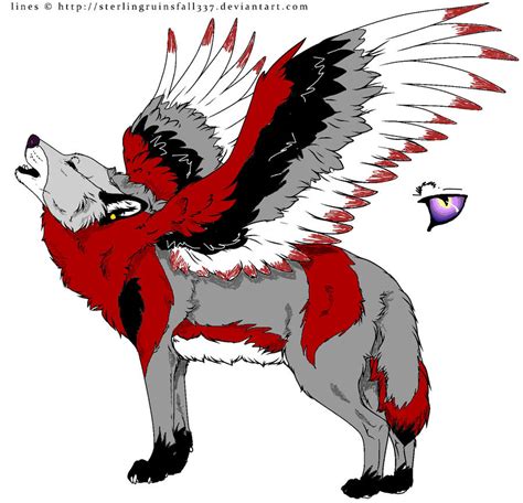 Winged Wolf Closed By Wiggans Adopts On Deviantart