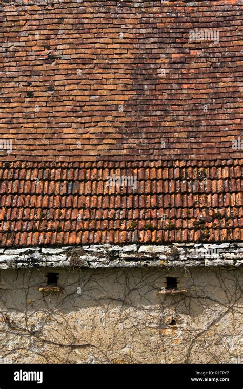 Rustic French Roof Tile Textures Stock Photo Alamy