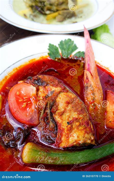 Traditional Malaysia Fish Dish Called Asam Pedas Stock Photo Image Of