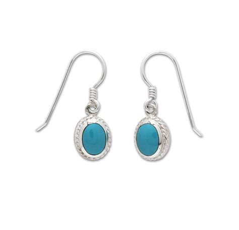 Sterling Silver Turquoise Drop Earrings Dawes Jewellery