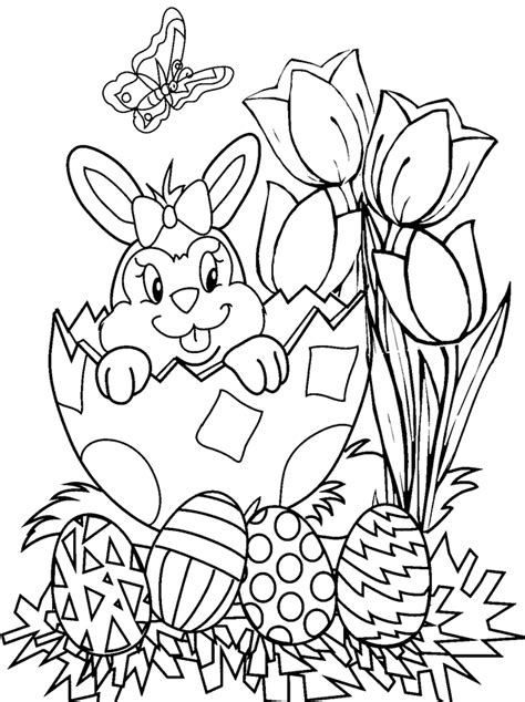Easter Bunny Coloring Page Preschool Coloring Pages