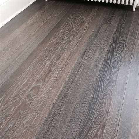 Refinished White Oak Floors With Rubio Fumed And Rubio 5 White Floor