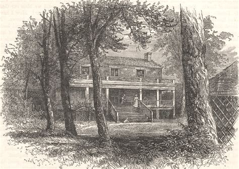 Usa Civil War House Where General Lee Surrendered C1880 Old Antique Print