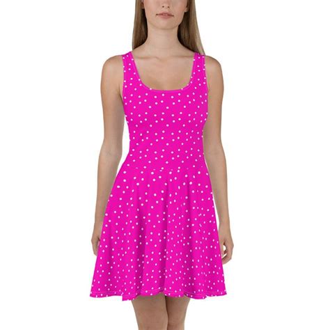 Pink Sleeveless Skater Dress Pink Dress Etsy In 2020 Sleeveless