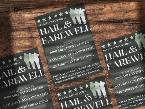 Military Hail and Farewell Invitation Military Farewell - Etsy
