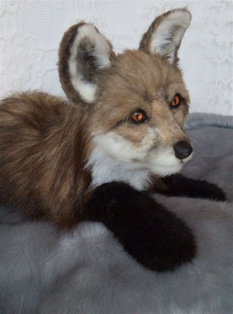 Realistic Plush Fox Animal Portrait Collectible Toys For Wild Etsy