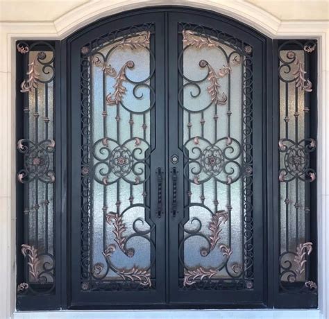 Luxury Wrought Iron Front Door Security Door For Villa China Wrought