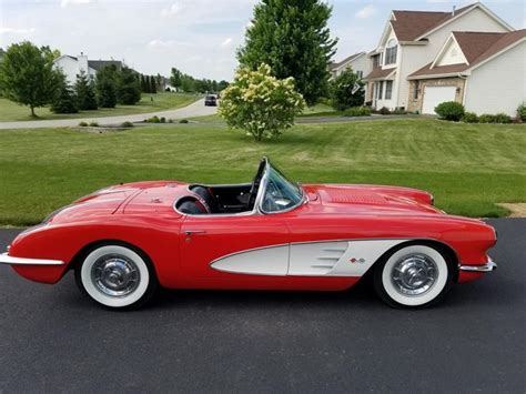 1958 Chevrolet Corvette Convertible Red For Sale In Brandon