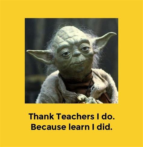 Like Yoda Teachers Deserve Appreciation And Respect Every Day Of The