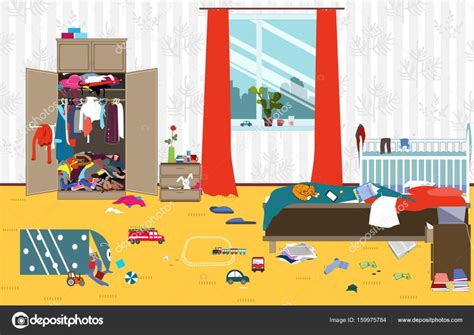 The best selection of royalty free cartoon messy room vector art, graphics and stock illustrations. Messy room where young family with little baby lives ...