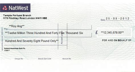 Please understand that your bank doesn't want you to go. Cheque Writing/ Printing Software for United Kingdom Banks