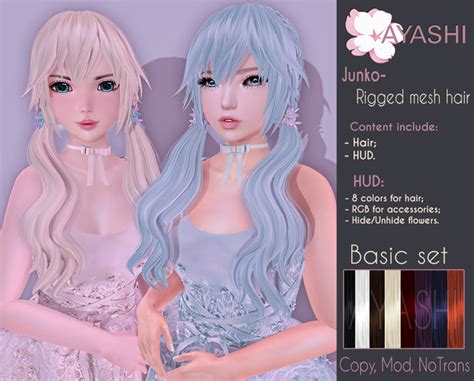 Second Life Marketplace Ayashi Junko Hair Basic Set