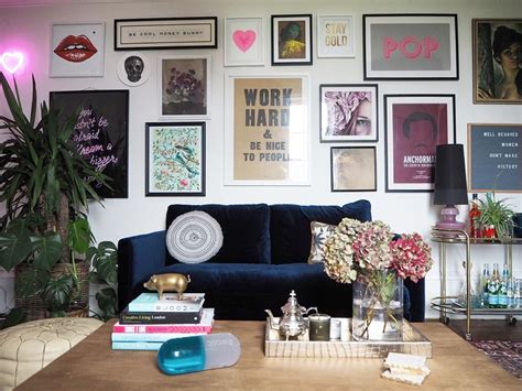 Eclectic Gallery Walls • Upcycled Glam Home Tour • Little Gold Pixel