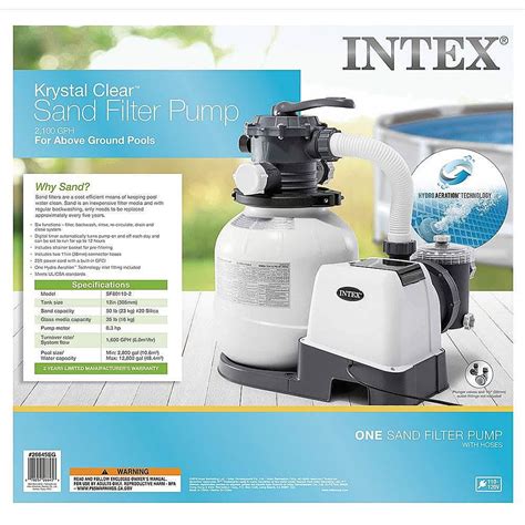 Customer Reviews Intex 2100 Gph Above Ground Pool Sand Filter Pump