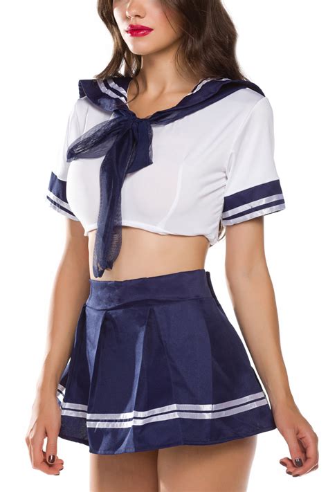 Cute Sexy Japanese School Girl Sailor Uniform Cosplay Costume Halloween Yj7019 Ebay