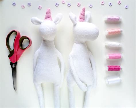 Unicorn Sewing Pattern And Tutorial Stuffed Unicorn Toy Etsy Diy