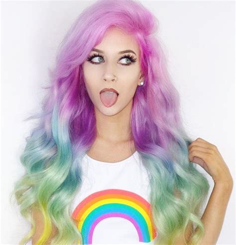 Rainbow Unicorn Hair Pastel Rainbow Hair Rainbow Hair Mermaid Hair