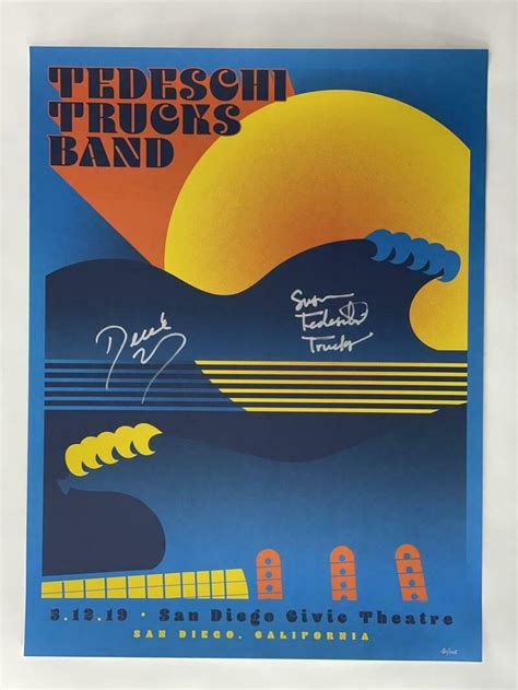 Susan Tedeschi And Derek Trucks Band Signed Autograph 18x24 Concert Tour Poster Autographia