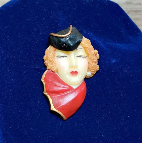Brooch Flight Attendant Lady In Hat T For Her Etsy Canada Ts