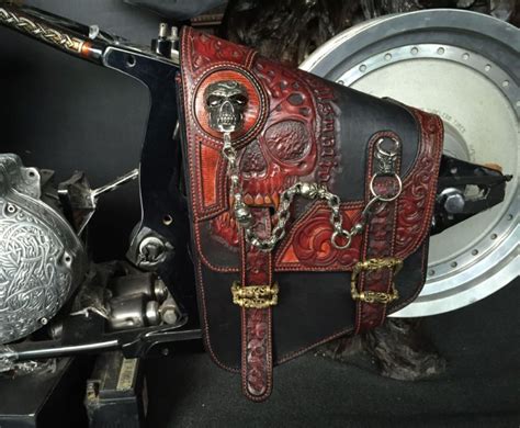 Custom Leather Saddlebags For Motorcycle Harley