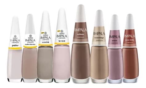 Coleção Esmaltes Impala Nudes 8 Cores