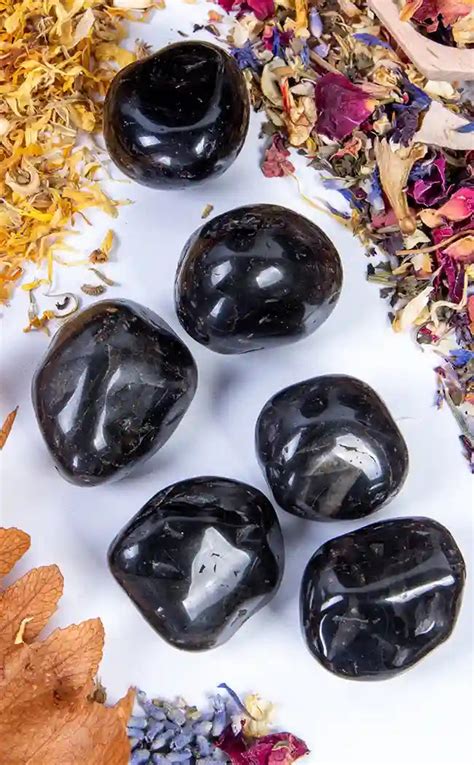 Black Onyx Tumbled Stones Shop Crystals Energy Healing Australia
