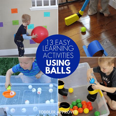 13 Simple Learning Activities Using Balls Toddler Approved