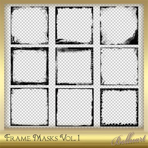 10 Frame Masks Vol 1 Photoshop Clipping Masks Brush Mask Etsy