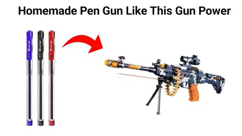 How To Make Pen Gun At Home Diy Homemade Pen Gun Making Homemade Gun Making Youtube